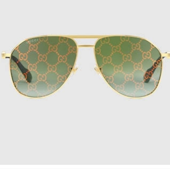 GUCCI AVIATOR GG1220 SUNGLASSES GUCCI LOGO - Picture 10 of 12